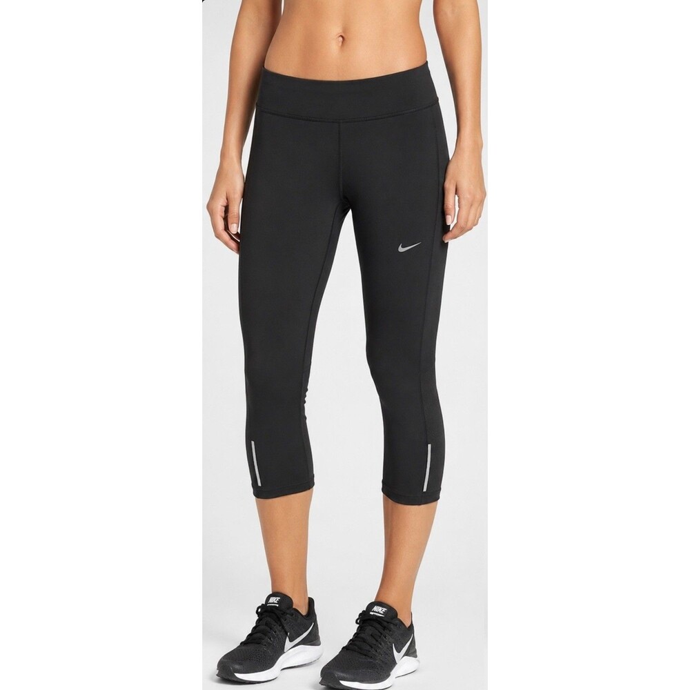 NIKE [M] Women's DRI-FIT Stay Warm Tech Yoga/Gym Capris-Black 695386-010
